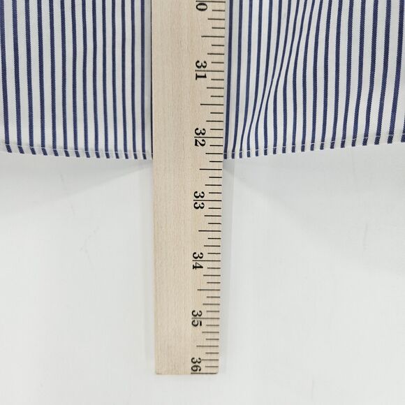 Roundtree & Yorke Shirt Mens 16 1/2 35 Blue Striped‎ EZ Wash Gold Label Business - Picture 6 of 10